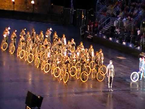 Edinburgh tattoo 2011 Band of the Royal Netherlands Army Mounted Regiments. Bicycle regiment
