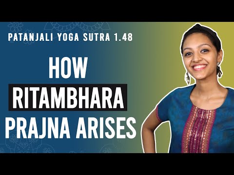 Patanjali Yoga Sutra 1.48 - Ritambhara Prajna | Yoga Teacher Training | Anvita Dixit