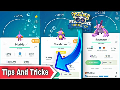 Mudkip community day classic | Swampert best moveset | tips and tricks #pokemongo#communityday