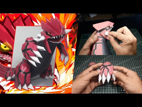 Pokemon Figures Making | GROUDON legendary | グラードン | Pokemon Papercraft