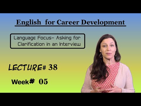 English for Career Development l Lecture 38