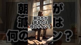 朝立ちが減るのは何のサイン？　 #健康雑学 #健康習慣 #豆知識#ED