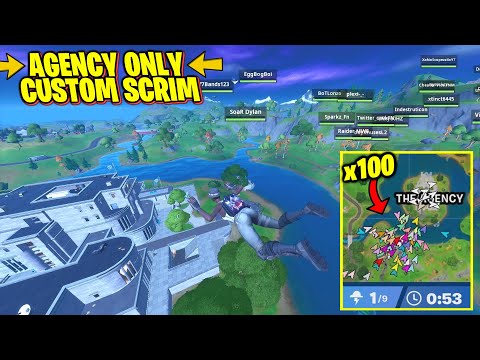 I got 100 fans to land at THE AGENCY in a custom scrim... (INSANE)