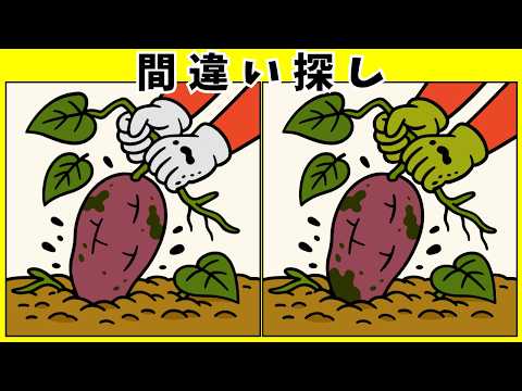 秋の行事と味覚の間違い探し動画 - タップで再生