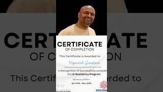 AI Residency Success: Vignesh Gautam 🎓