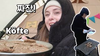 It's my first time camping in Korea with my Korean husband ! 😆 🇹🇷🇰🇷