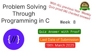 Download the video "Nptel : Problem solving through programming in C week 8 Quiz assignment with proof of each answer"