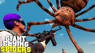 GIANT FLYING SPIDERS in 7 Days to Die: Outback Roadies (Part 2)