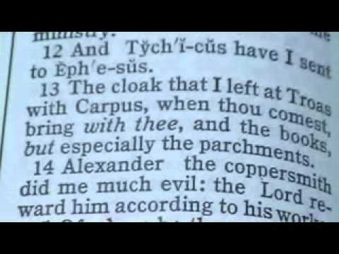 1127 2 Timothy 4 Chronological Bible (Paul's last writing before death)
