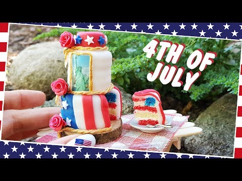 4th of July cake - American Independence Day/MINI CAKE/Jenny's mini cooking/real cake