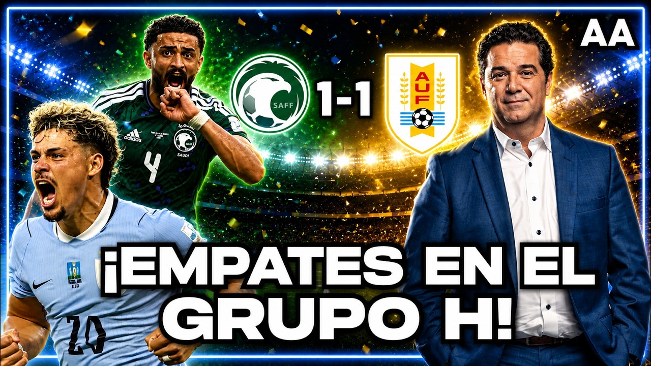 Uruguay regaló un tiempo y empató con Arabia Saudi