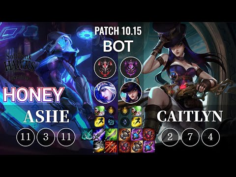 SHG Honey Ashe vs Caitlyn Bot - KR Patch 10.15