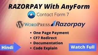 Razorpay Contact Form 7 Integration | Documentation | with any Form