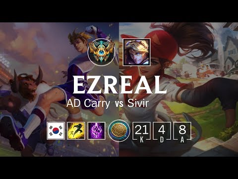 Ezreal ADC vs Sivir - KR Challenger Patch 8.22