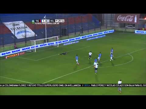 D'Angelo le ahogó el grito a Caraglio. Tigre 1 - Vélez 0. Fecha 24. Primera 2015. FPT.