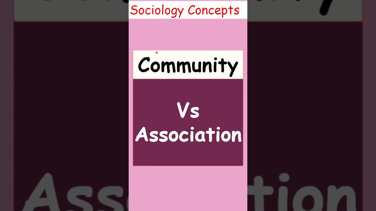 Community vs Association | Sociology Concepts for UGC NET, HCS, UPSC & Students#SociologyShorts,