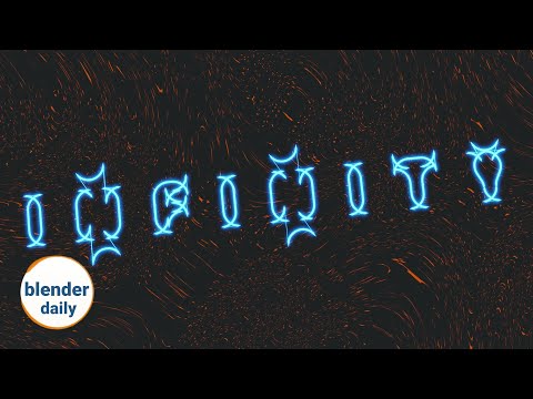 Light streaks text: Fillet Curve | Blender Geonodes Daily, tip 45