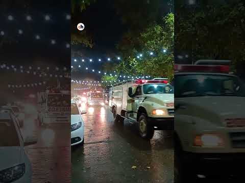 Los bomberos voluntarios de “El Fortín” hicieron una caravana en Villa Mercedes