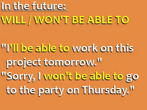 What's the difference between CAN, COULD, and ABLE TO?