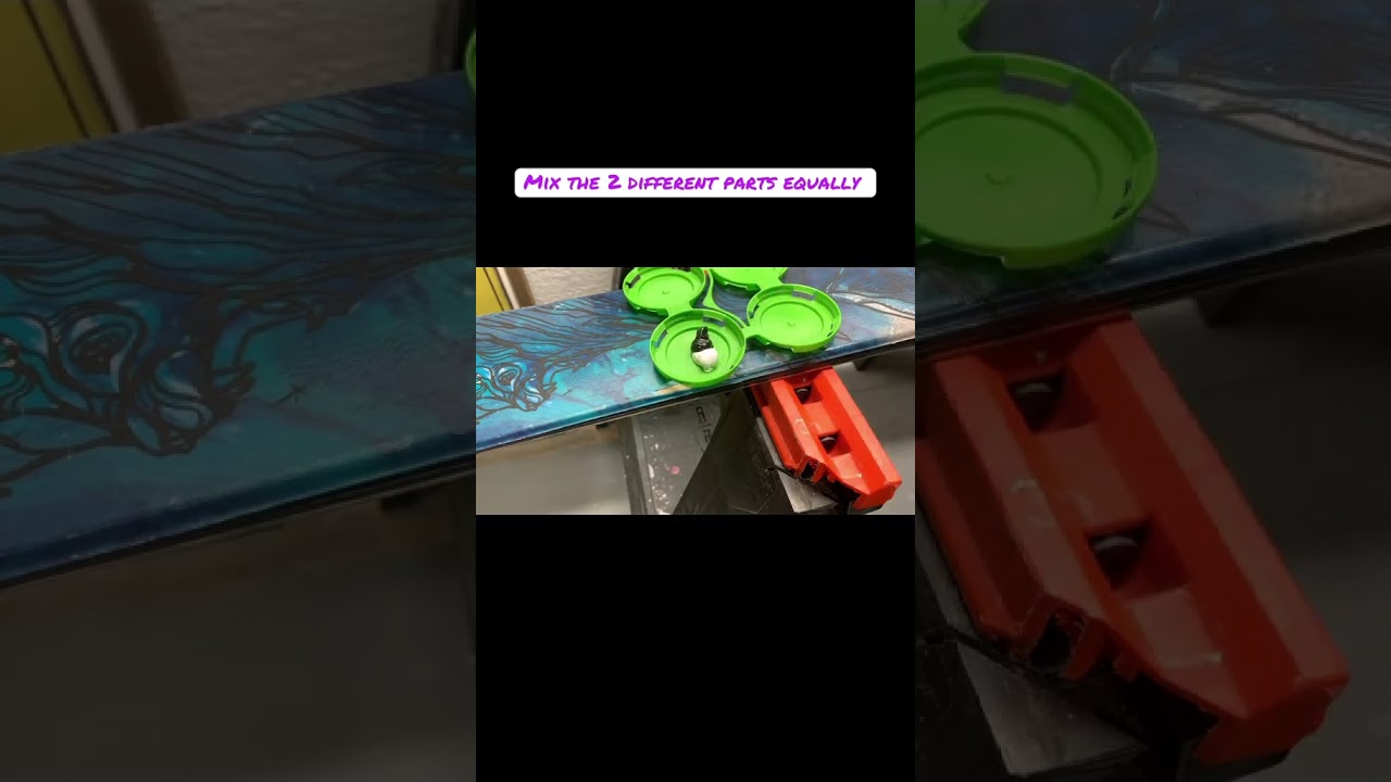Repairing damage to top of ski with epoxy #ski #maintenance