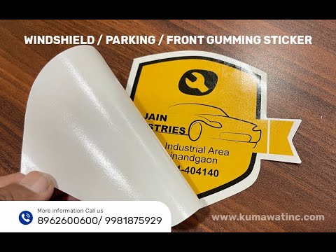 Printed multicolor front gumming sticker, packaging type: pa...