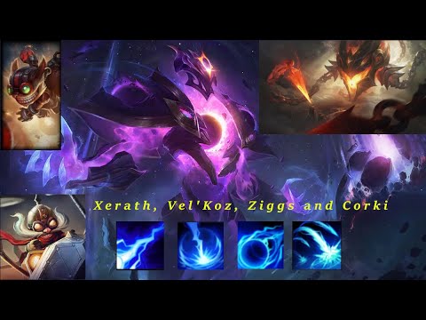 League of Legends : Xerath, Vel'Koz, Ziggs and Corki Compilation