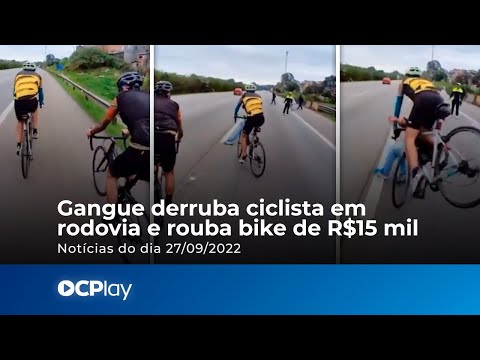 Gangue derruba ciclista em rodovia e rouba bike de R$15 mil