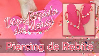 Piercing de Rebite, Ouro, Cristal/Blue Zircon