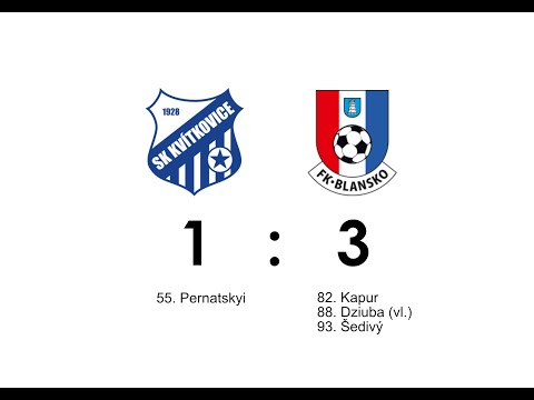 SESTŘIH | MSFL | 20. kolo | SK Kvítkovice - FK Blansko | 1:3