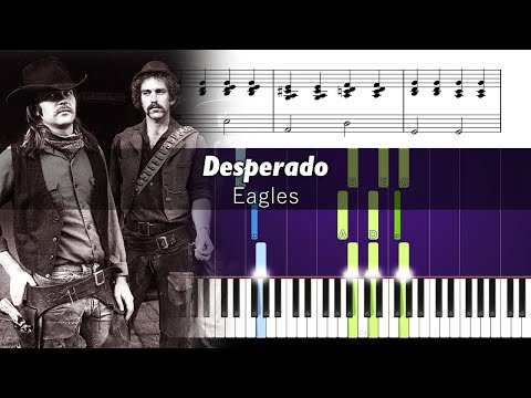 Eagles - Desperado - ACCURATE Piano Tutorial + SHEETS