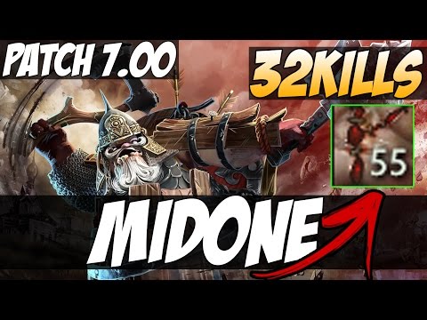 Midone Plays Pudge WITH 55 FLESH HEAPS - 32 KILLS - Patch 7.00 - Dota 2