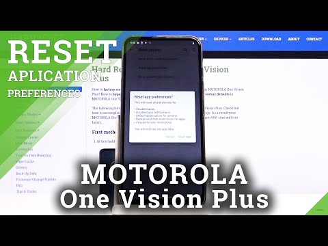 How to Reset App Preferences in MOTOROLA One Vision Plus - Restore Default Preferences
