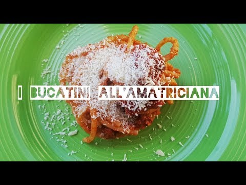 Bucatini all'amatriciana: ricetta economica, facile e veloce.
