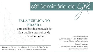 FALA PÚBLICA NO BRASIL: UMA ANÁLISE DOS MANUAIS DE FALA PÚBLICA BRASILEIROS DE REINALDO POLITO