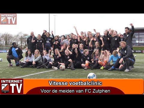 Voetbalclinic Vitesse voor de meiden van FC Zutphen