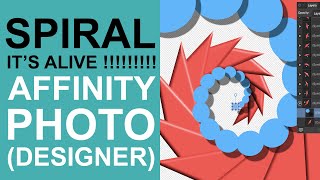 Live spiral shapes in Affinity Photo (+ Designer) How to Create