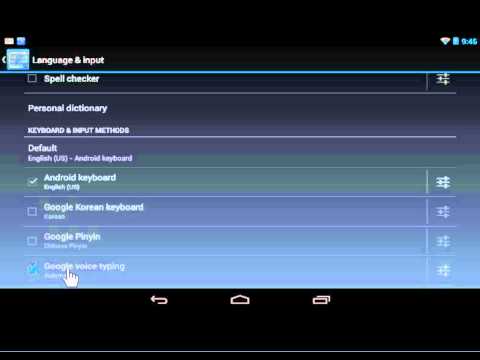 Google Nexus Turn Off Google Voice Typing