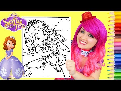 Coloring Sofia The First & Clover Rabbit Coloring Page Prismacolor Colored Pencils | KiMMi THE CLOWN Video