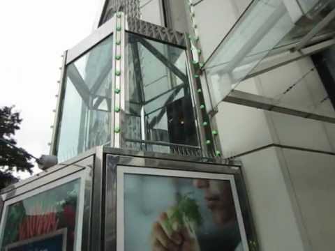 Thyssen scenic traction elevator at Galeria Kaufhof in Bremen