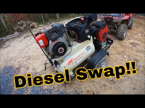 Buying The Cheapest Gas Air Compressor On Marketplace And Installing a Diesel Motor