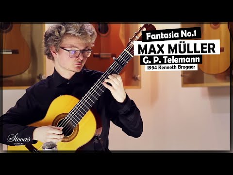 Max Müller plays Fantasie No. 1 Largo by G. Ph. Telemann on a 1994 Kenneth Brogger Classical Guitar