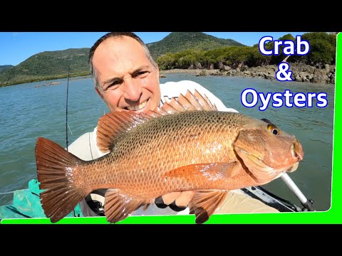 Mini inflatable boat & Mother ship - 2 days Fishing - Catch and Cook EP.585