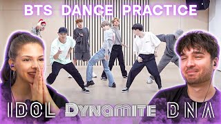 Download lagu K-POP NEWBIES WATCH BTS DANCE PRACTICE | ''Dynamite', 'DNA' and 'IDOL' mp3