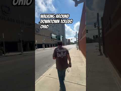 Walking around downtown Toledo, Ohio home of the Toledo Mudhens  baseball team ￼#travel #toledoohio