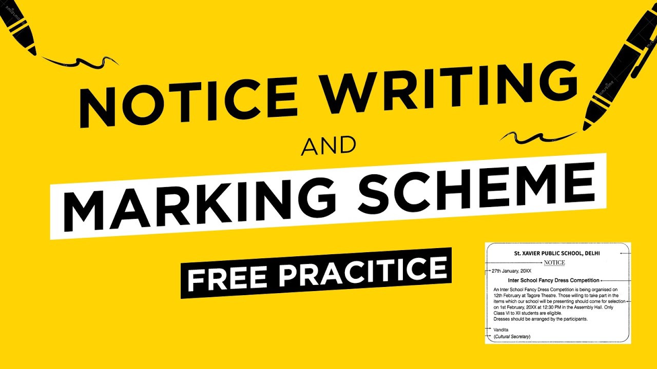 Notice Writing for Class 10 and 12 PDF Format for Free
