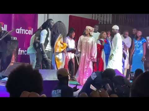 First Lady Suprise Awa Gambia On Stage at Panchami Hall Taking over Album.