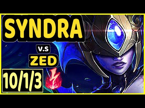 TAKESHI (SYNDRA) vs ZED - 10/1/3 KDA MID GAMEPLAY - BR Ranked GRANDMASTER