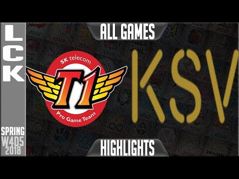 SKT vs KSV Highlights ALL GAMES | LCK Week 4 Spring 2018 W4D5 | SK Telecom T1 vs KSV Highlights