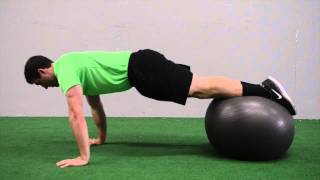 599. Stability Ball Knees-to-Chest