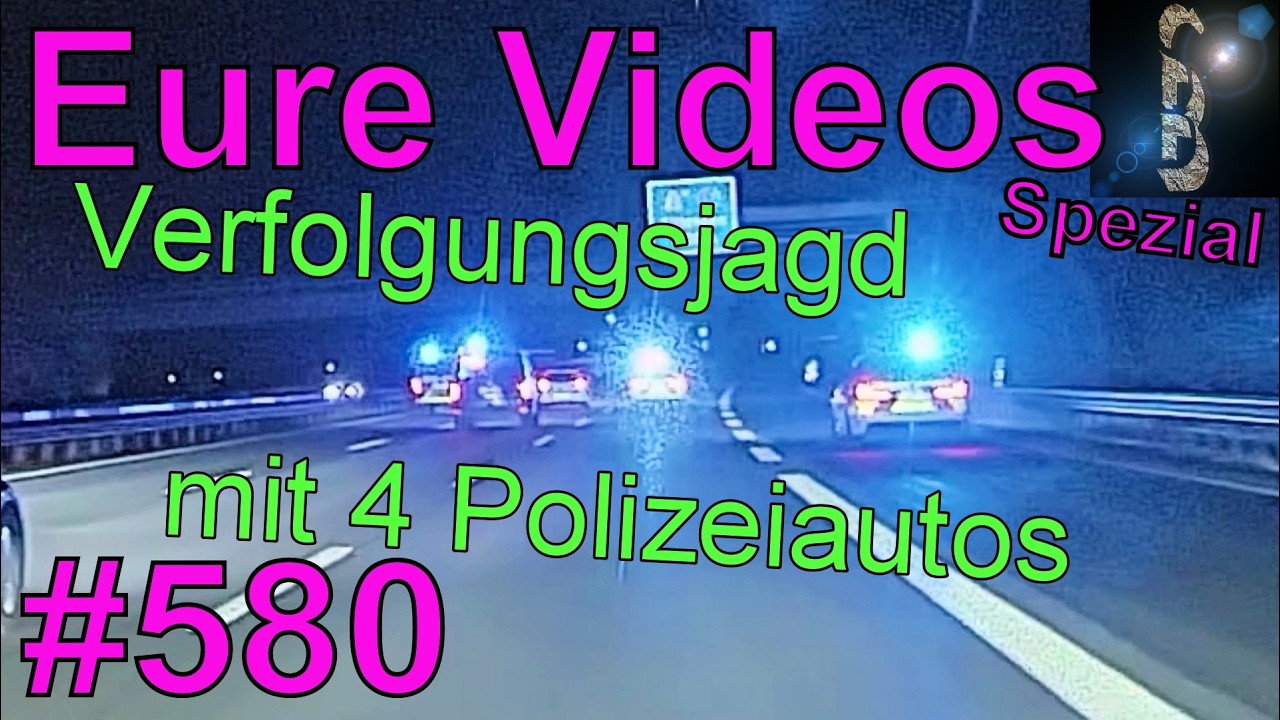 Eure Videos #580 - Dashcam - Verfolgungsjagd mit 4 Polizeiautos - Spezial